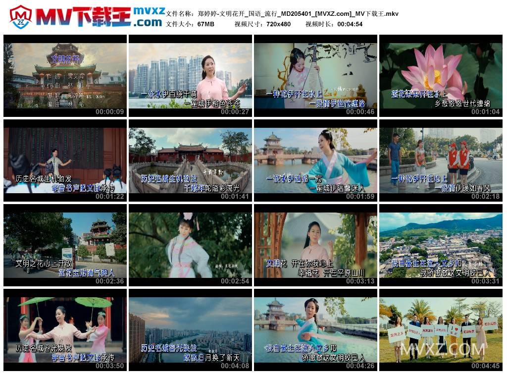 郑婷婷-文明花开_国语_流行_MD205401